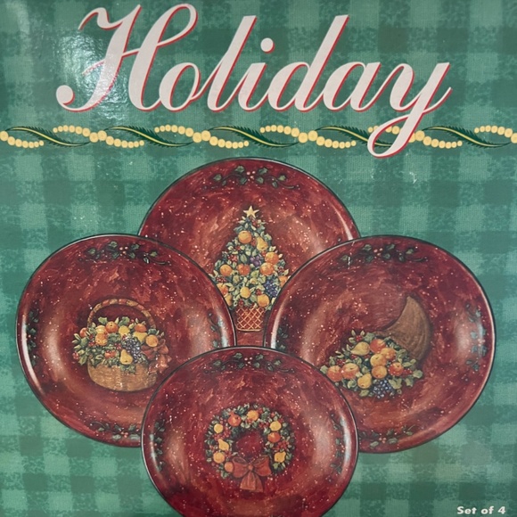 Retro Set of 4 Tall Mugs & Matching 4 Dessert Plates - Picture 7 of 15